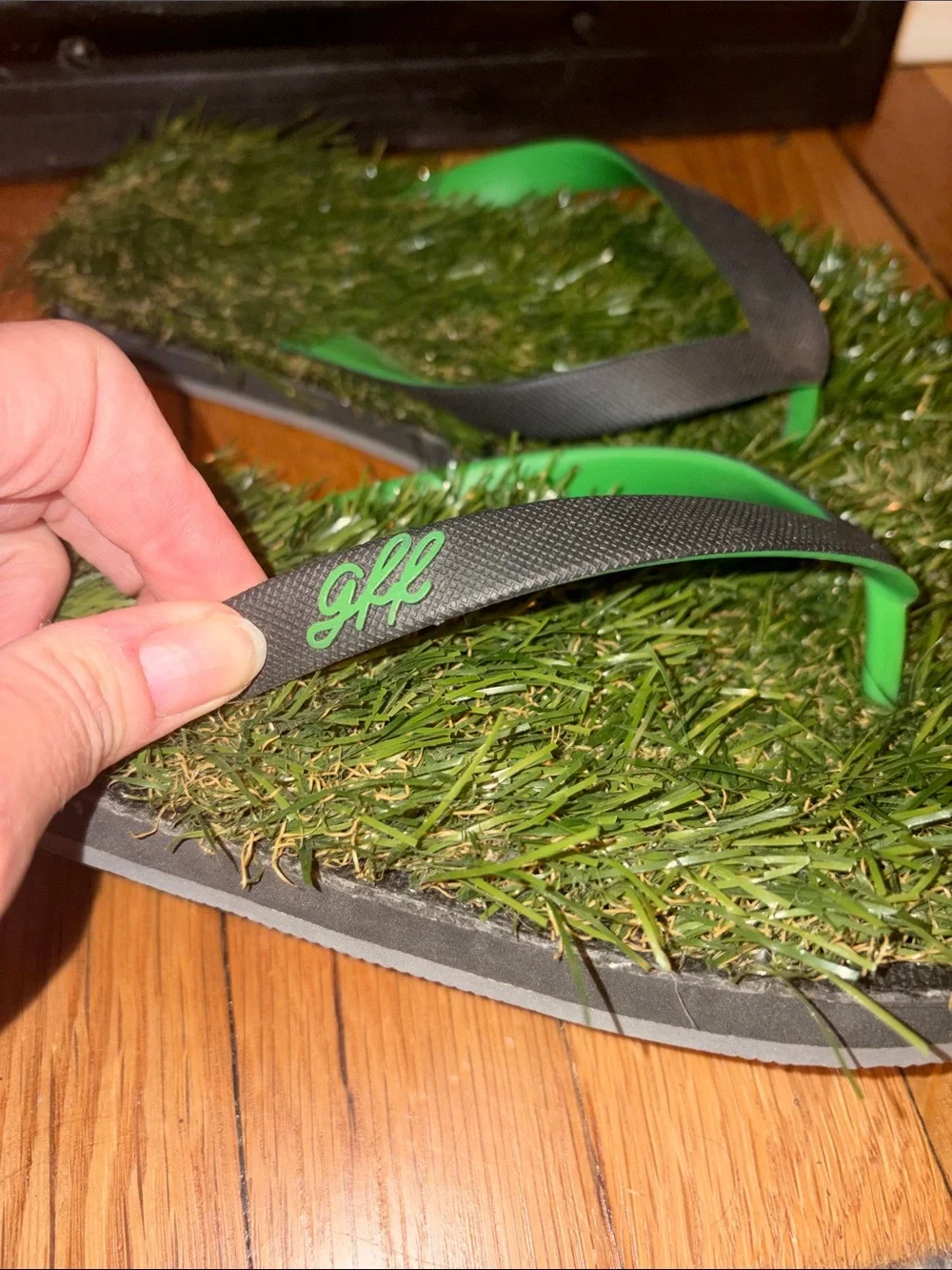 GFF Green Grass Flip Flops